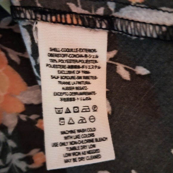 Free People Women's Long Sleeve Dress Size 4 Black Orange Floral Mini - Picture 11 of 12